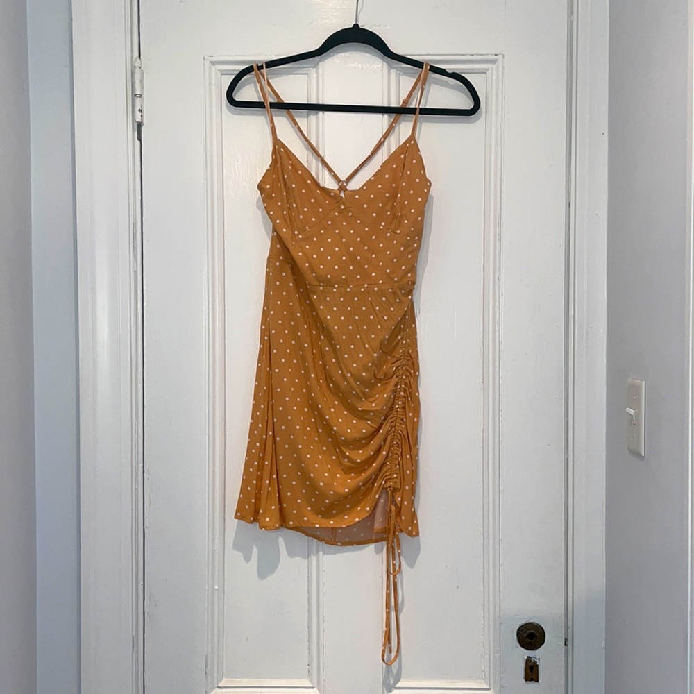 Pacsun yellow polka dot sundress
